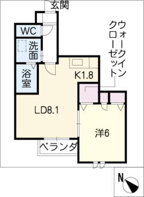 メゾン・グランサム(1LDK/3階)の間取り写真
