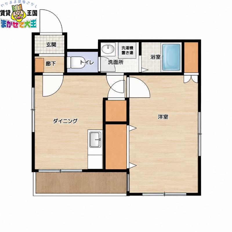ひまわり七番館(1DK/3階)の間取り写真