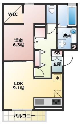 クレヴィアメゾン(1LDK/3階)の間取り写真