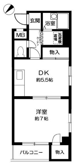 グランドステータス・モア(2K/2階)の間取り写真