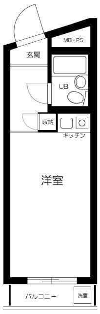パールピア東向島(ワンルーム/2階)の間取り写真