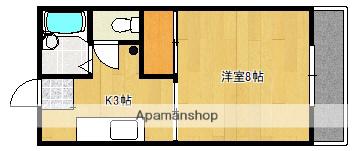 レジデンス甲斐(1K/2階)の間取り写真