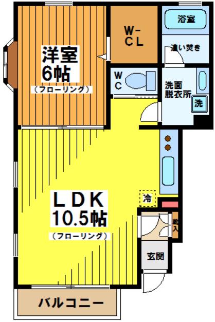 ツインハウス結喜(1LDK/1階)の間取り写真