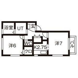 ステーションパーク柳原(1LDK/2階)の間取り写真
