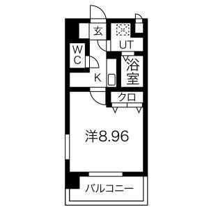 パークアベニューティリェツ(1K/3階)の間取り写真