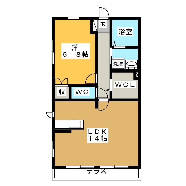 メゾンGION(1LDK/1階)の間取り写真