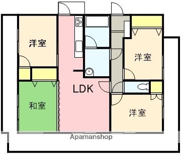 マンションウッドテック(4LDK/4階)の間取り写真