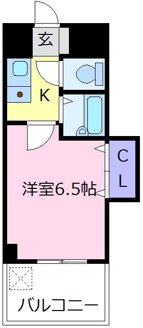 イーグルマンション(1K/5階)の間取り写真