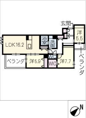 HIGH LINE PARK A(3LDK/4階)の間取り写真
