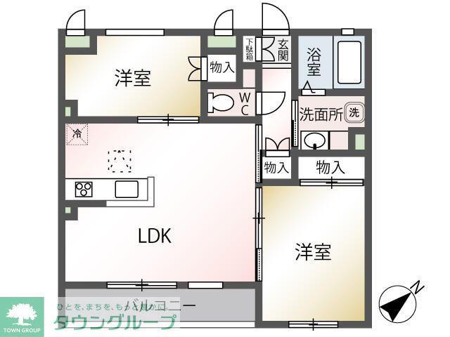 コハル美ヨリ(2LDK/2階)の間取り写真