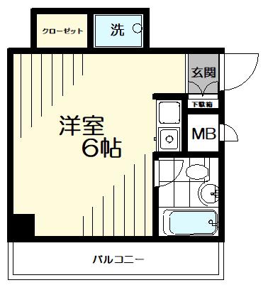 スターハイツ寿(ワンルーム/5階)の間取り写真