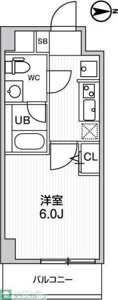 ALTERNA四つ木(1K/2階)の間取り写真