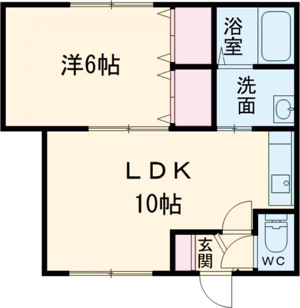 モリオハイムB(1LDK/1階)の間取り写真