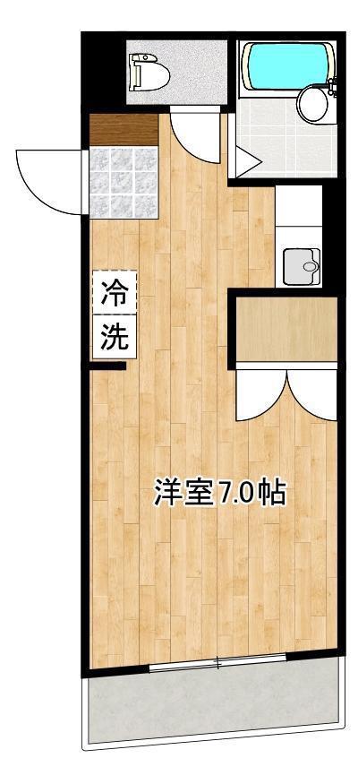 Gハイツ(ワンルーム/3階)の間取り写真