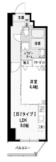 ORANGE PORTE オランジュ・ポルト(1LDK/2階)の間取り写真