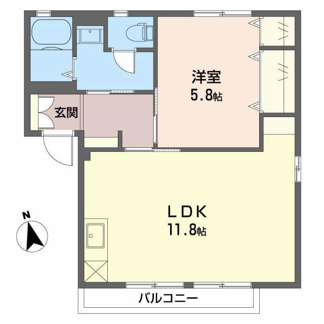 ブランエトワールA(1LDK/2階)の間取り写真