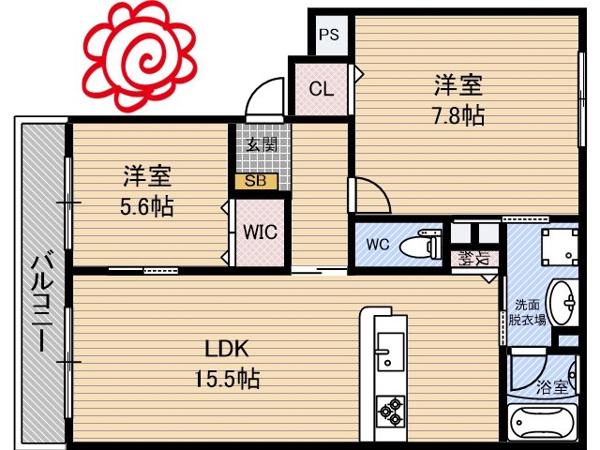 IB HAL(2LDK/3階)の間取り写真