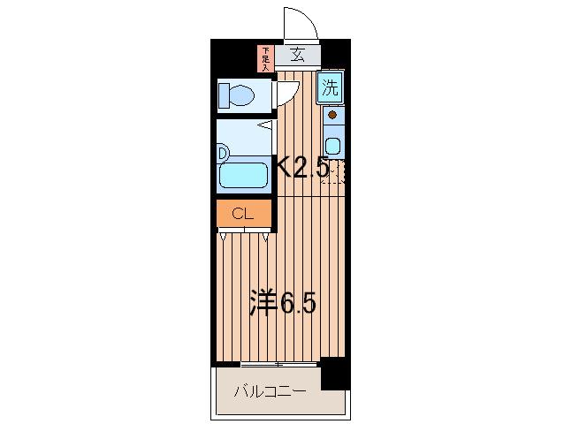 DAZUR(1K/6階)の間取り写真