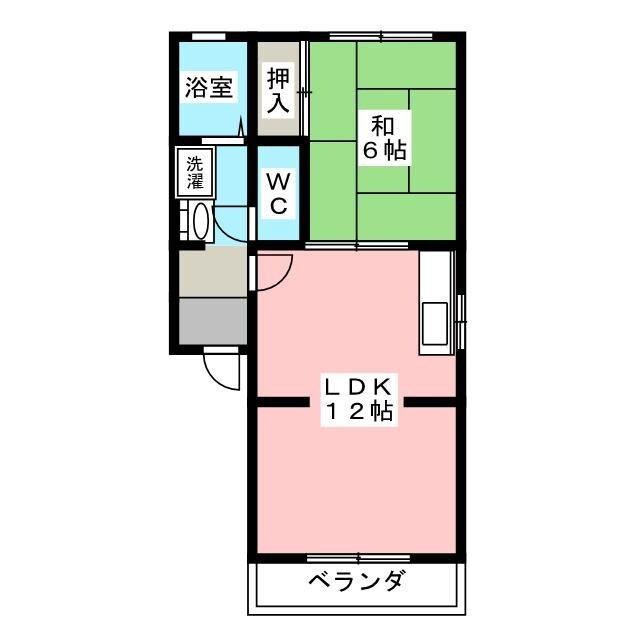 コーポYS 2(1LDK/1階)の間取り写真