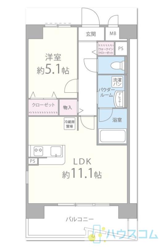 カンマキーノ(1LDK/4階)の間取り写真