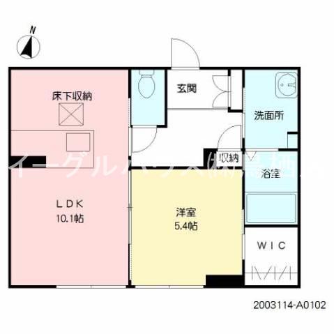 べレオ弥生が丘(1LDK/1階)の間取り写真
