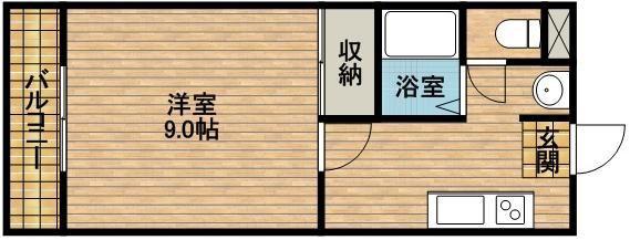 POTETOII(1K/3階)の間取り写真