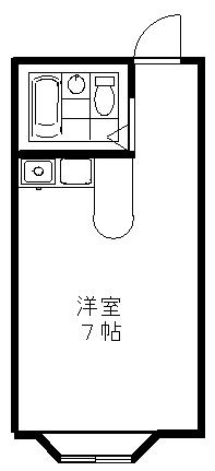 シティ大塚(ワンルーム/2階)の間取り写真