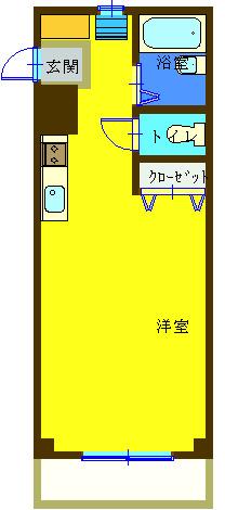 フェリーチェ スミヨシ(ワンルーム/3階)の間取り写真
