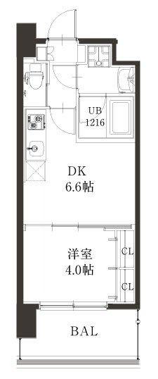 レオングラン新大阪レジデンス(1DK/10階)の間取り写真