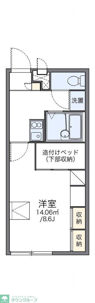 レオパレスR1(1K/1階)の間取り写真