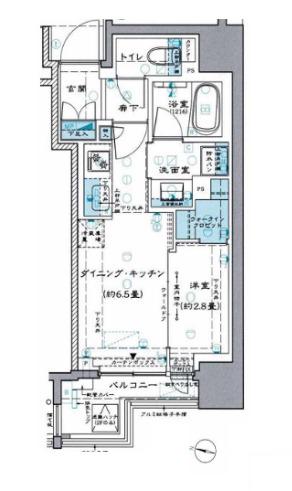 リビオレゾン練馬中村橋 千川通(1DK/6階)の間取り写真