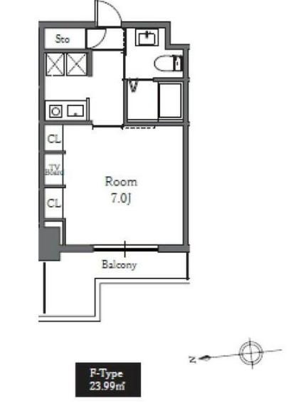 TOTSU RESIDENCE SHIBA 東通レジデンス芝(1K/2階)の間取り写真