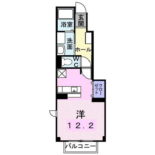 ミューズ松本VIII(ワンルーム/1階)の間取り写真