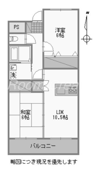 KSガーデン住吉II(2LDK/3階)の間取り写真
