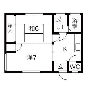 シャトル文京(2K/2階)の間取り写真