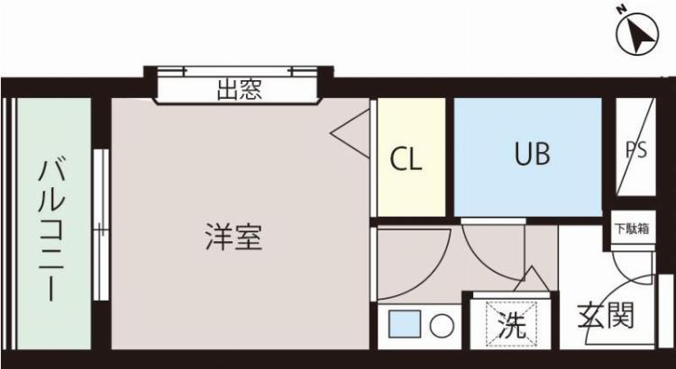 ジョイフル西荻窪七番館(1K/4階)の間取り写真