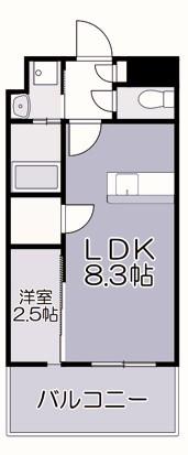 レジェンド朽網(1LDK/1階)の間取り写真