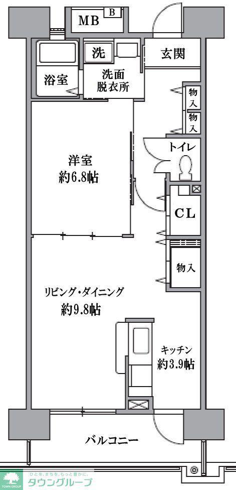 TS GARDEN 清瀬(1LDK/4階)の間取り写真