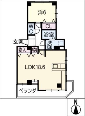 フォレスト.Y(2LDK/4階)の間取り写真
