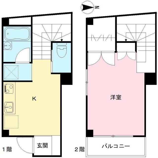 ヴェラーチェ大岡山(1K/1階)の間取り写真