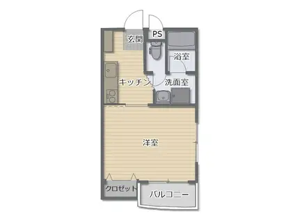 ドリームパレス鳥居ヶ丘(1K/3階)の間取り写真