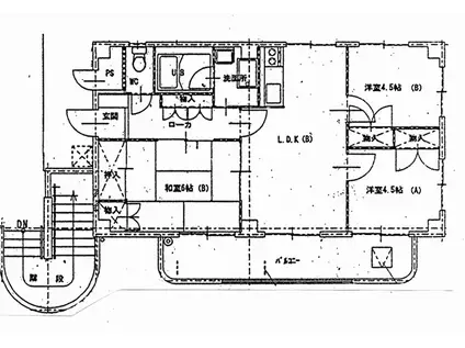 ドリームKマンション(3LDK/2階)の間取り写真
