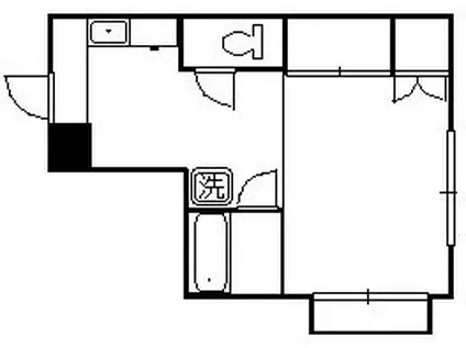グリーンハウス(1K/1階)の間取り写真