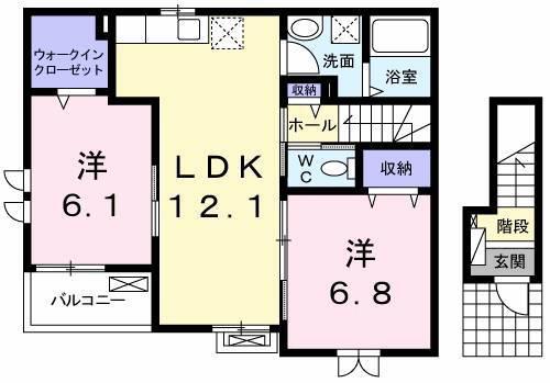 KS FLAT(2LDK/2階)の間取り写真