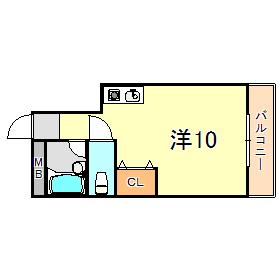 ココバレー(ワンルーム/4階)の間取り写真