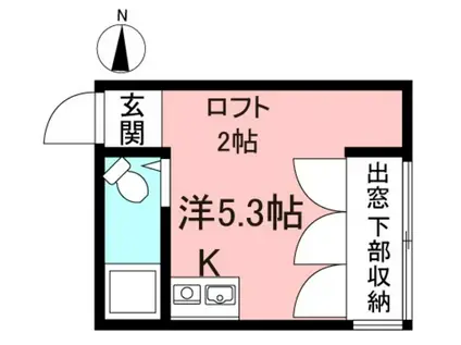 アルディア狛江II(ワンルーム/1階)の間取り写真