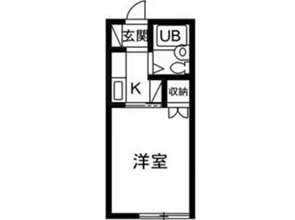 MON PALACE ISESAKI モンパレス伊勢崎第3(1K/1階)の間取り写真