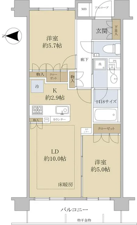 プレミスト高円寺 7階階 間取り