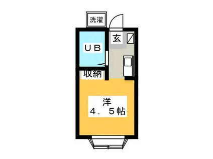 コスモ西狭山ヶ丘(ワンルーム/2階)の間取り写真