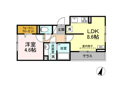 ル・プレヒカリ(1LDK/3階)の間取り写真